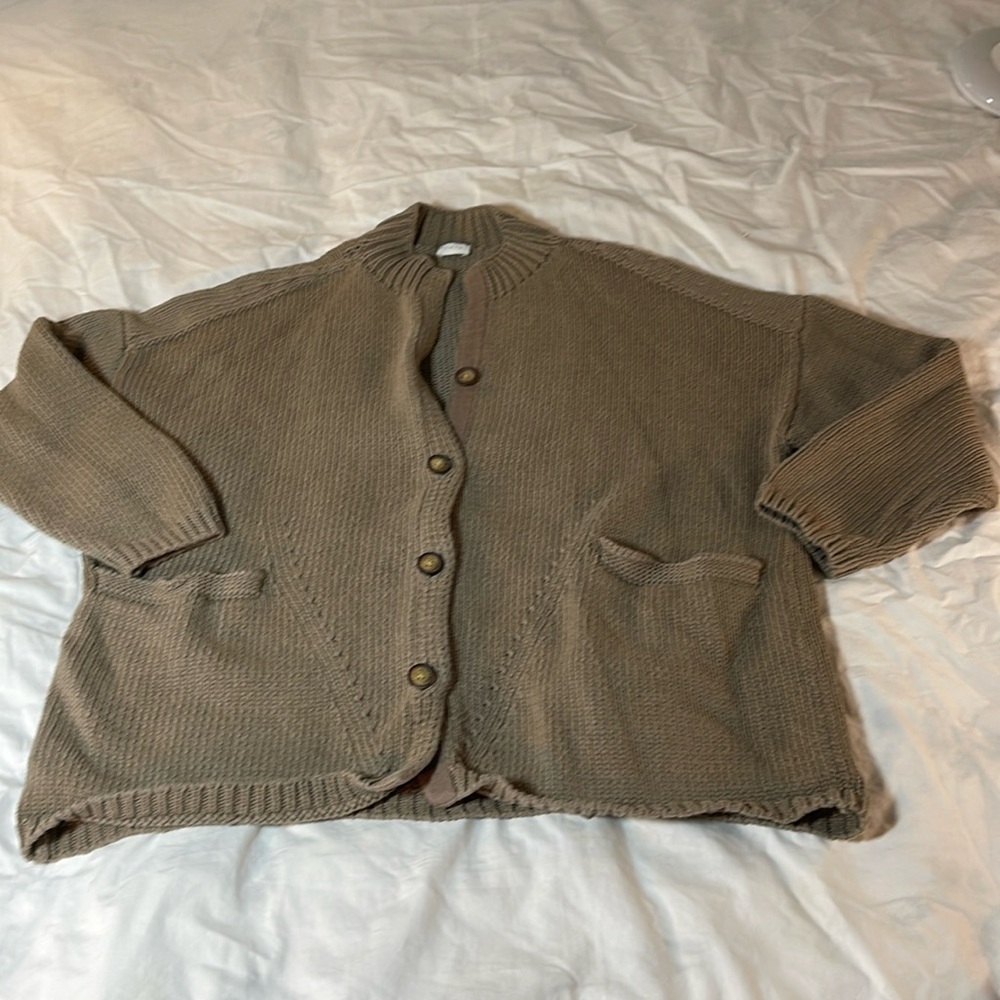 Heavy Knit Cardigan Sweater